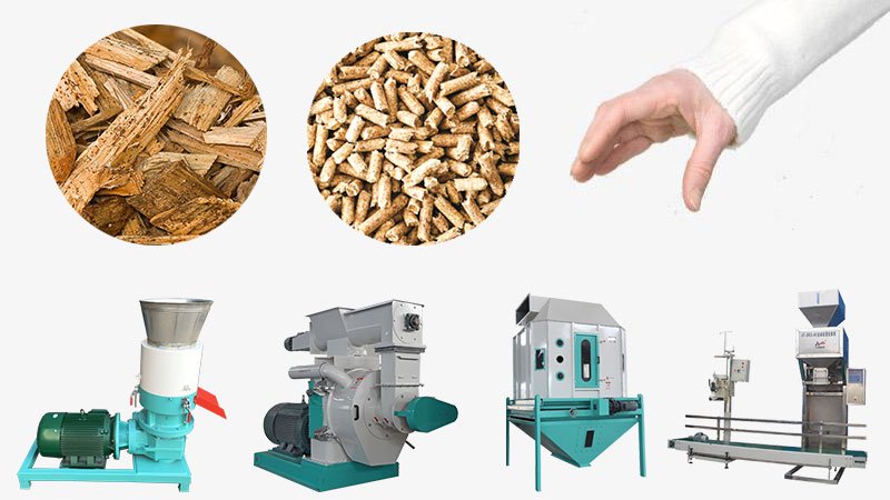 Nigerian farmer inspecting quality feed pellets produced by pellet making machine