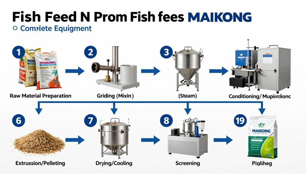 Complete fish feed production process using MAIKONG equipment in Nigeria Complete fish feed production process using MAIKONG equipment in Nigeria