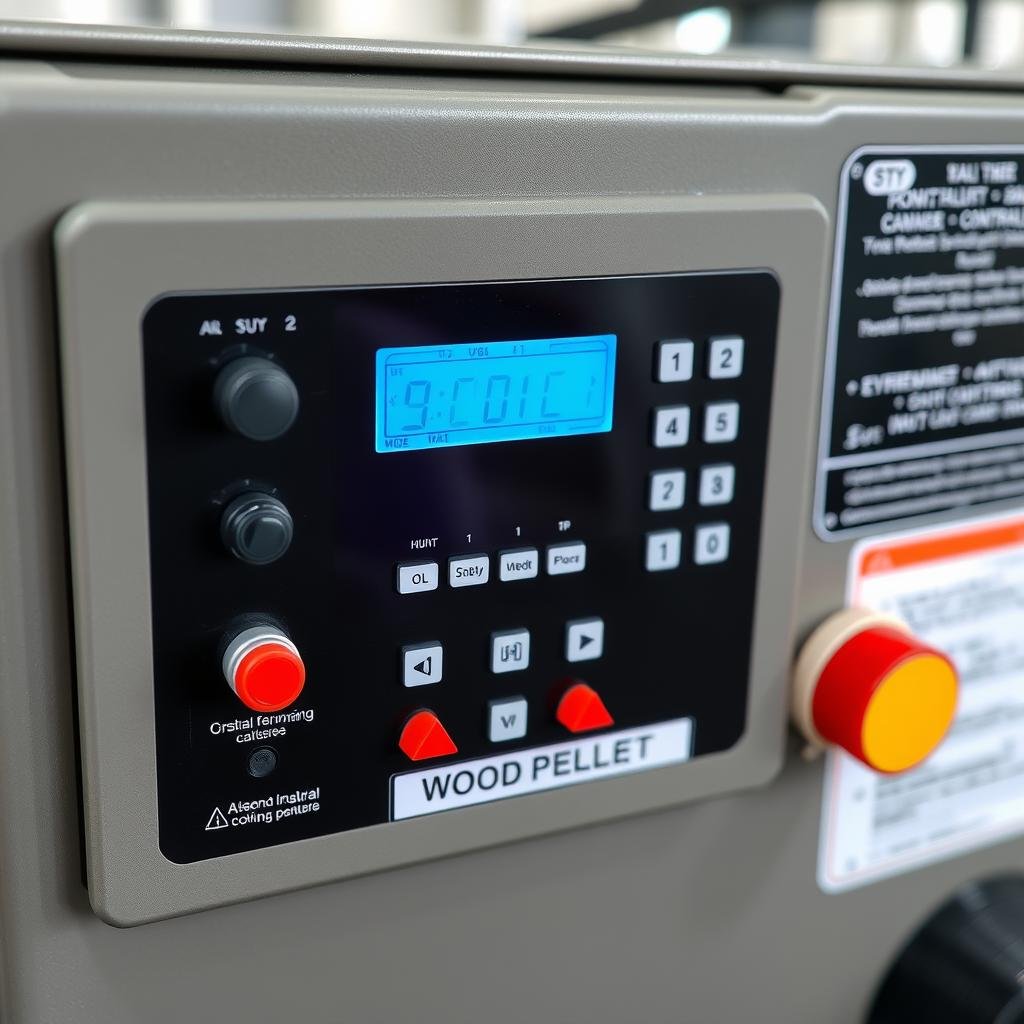 Control panel of MAIKONG wood pellet machine with digital interface