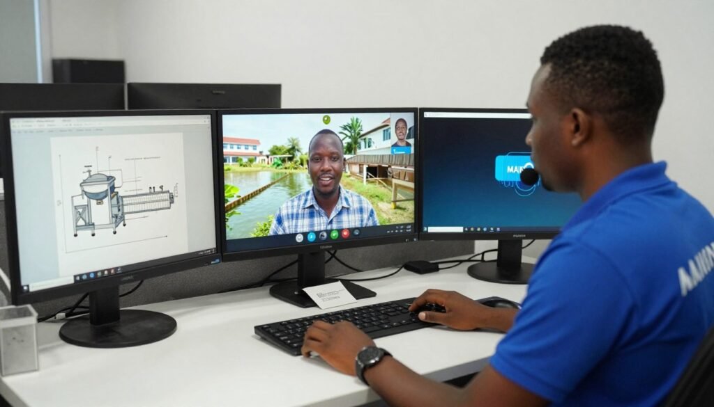 MAIKONG technical team providing remote support to Nigerian customers MAIKONG technical team providing remote support to Nigerian customers