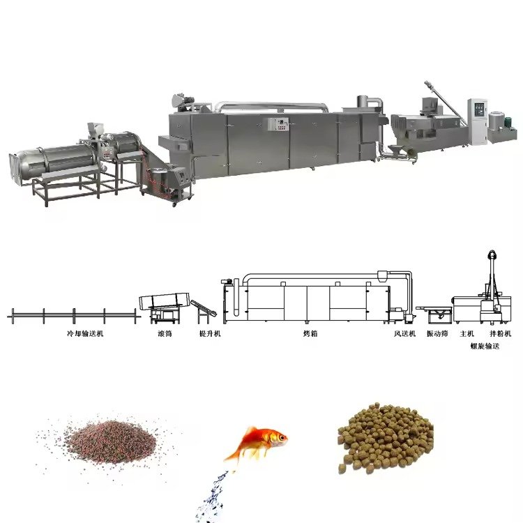 Modern fish feed pellet machine producing floating pellets in Nigerian fish farm setting