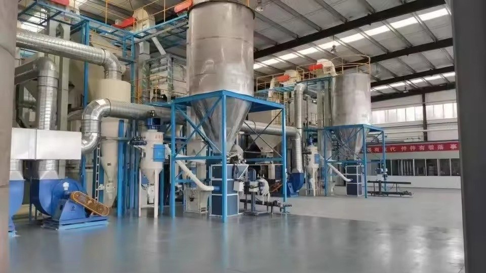 Modern feed pellet machine processing livestock feed in Nigerian farm setting