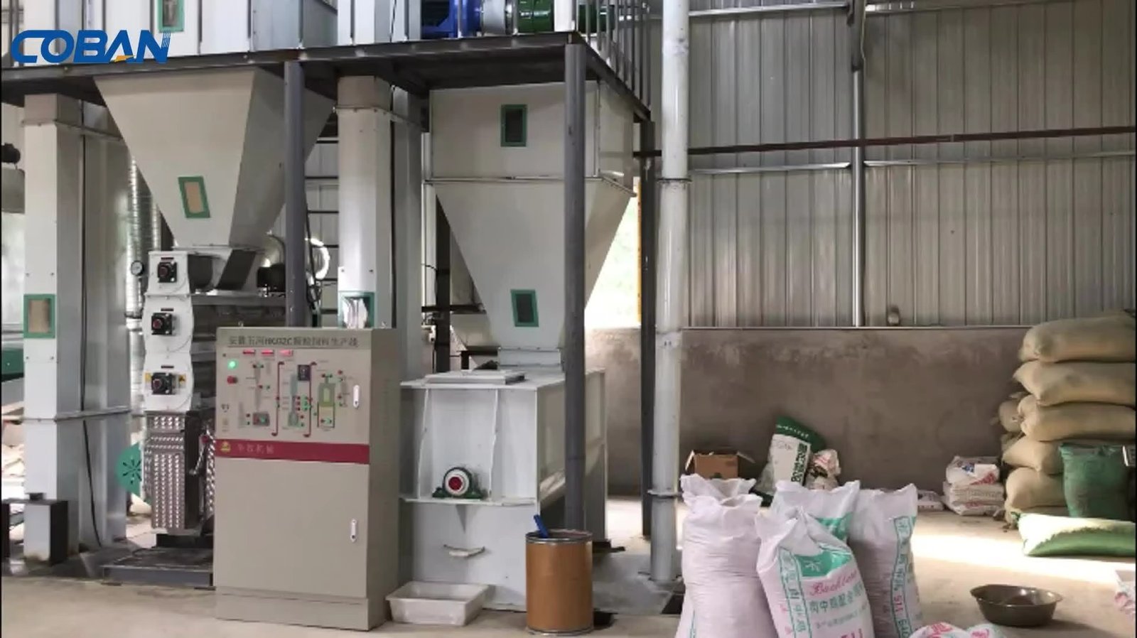 Modern feed machine production facility in Nigeria showing pellet manufacturing equipment