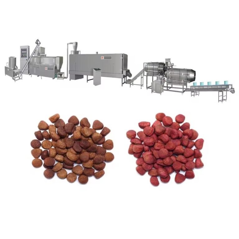 Modern feed pellet machine processing livestock feed in Nigerian farm setting