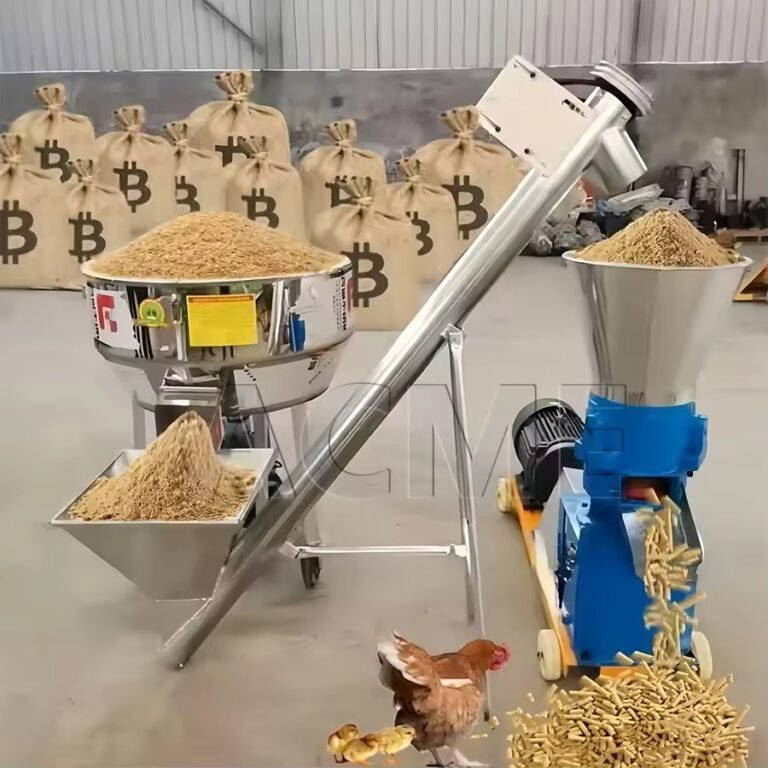 Small scale feed making machine producing poultry pellets for backyard farms in Nigeria