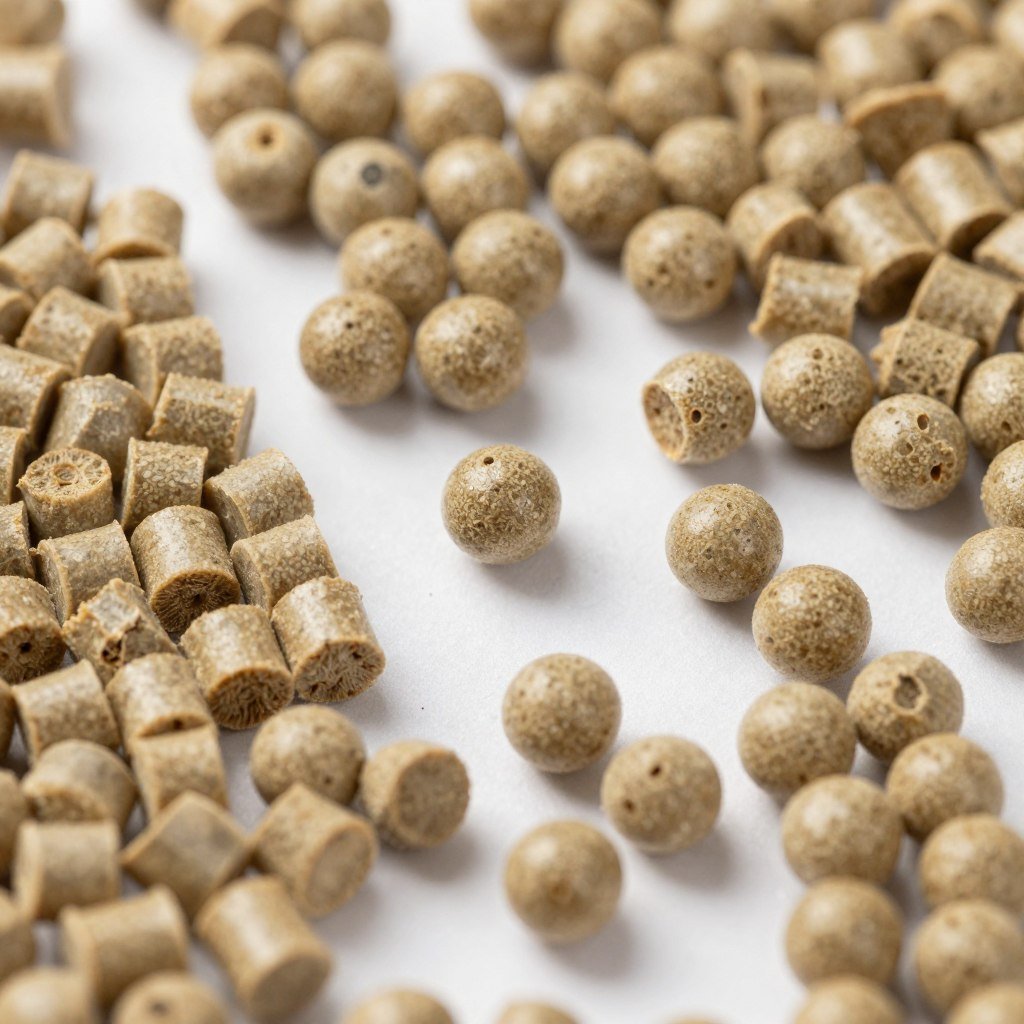 Animal feed pellets produced by manual pellet machine Animal feed pellets produced by manual pellet machine