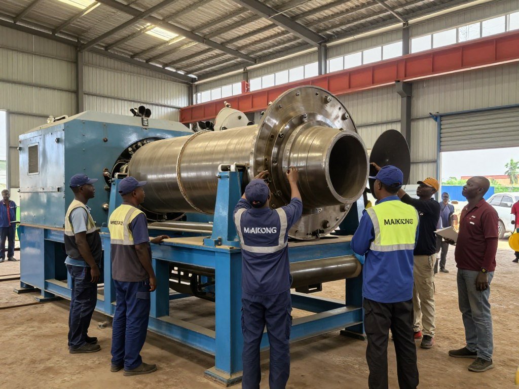 MAIKONG pelletizer machine installation team in Nigeria