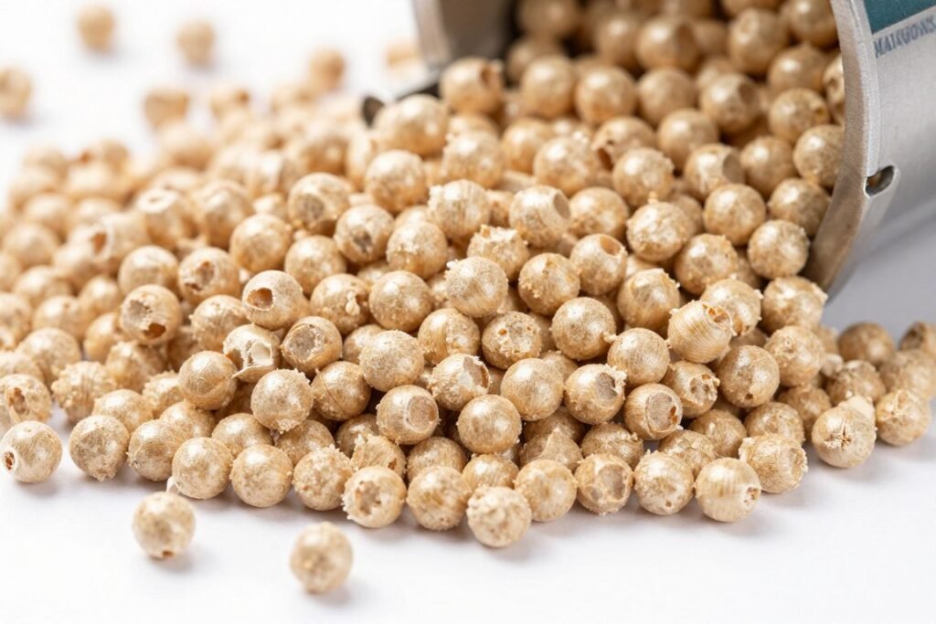 Wood pellets produced by MAIKONG small pellet machine