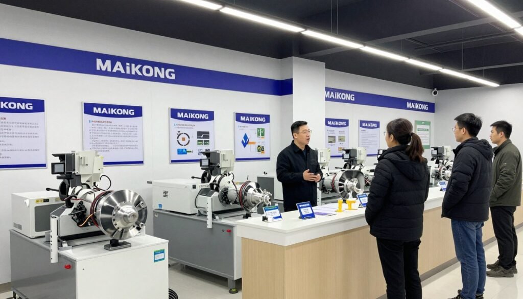 MAIKONG distributor showroom with feed pellet machines on display MAIKONG distributor showroom with feed pellet machines on display