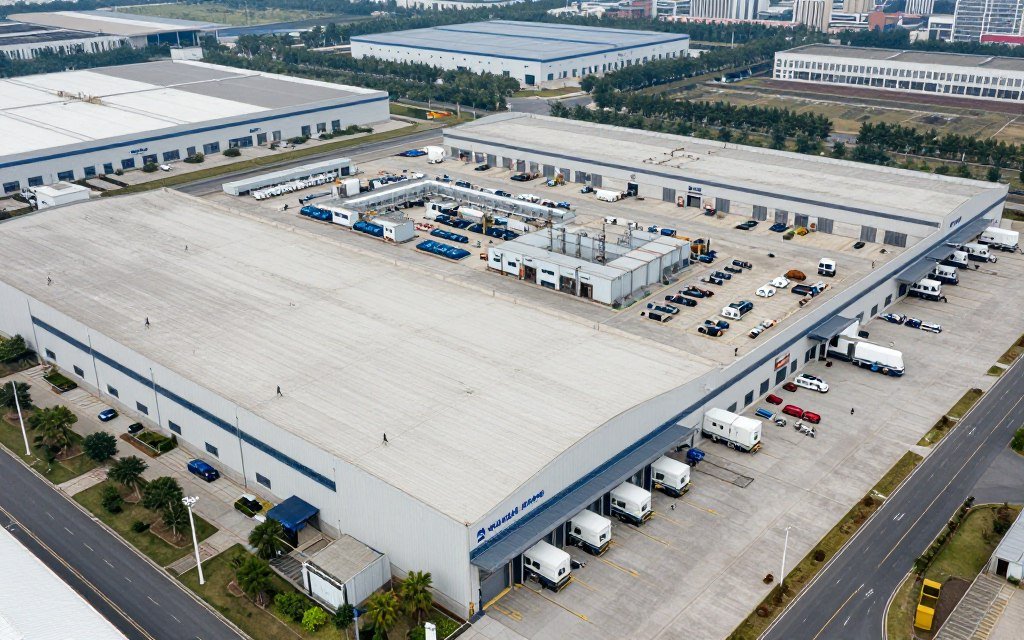 Aerial view of MAIKONG feed machine manufacturing complex