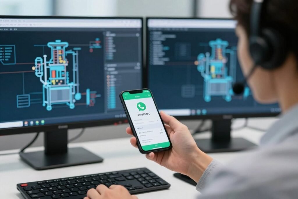 MAIKONG technical support team providing WhatsApp assistance