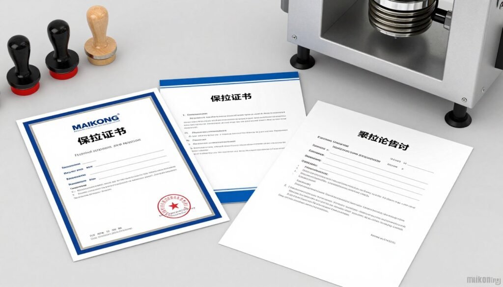 MAIKONG warranty certificate and technical support documentation
