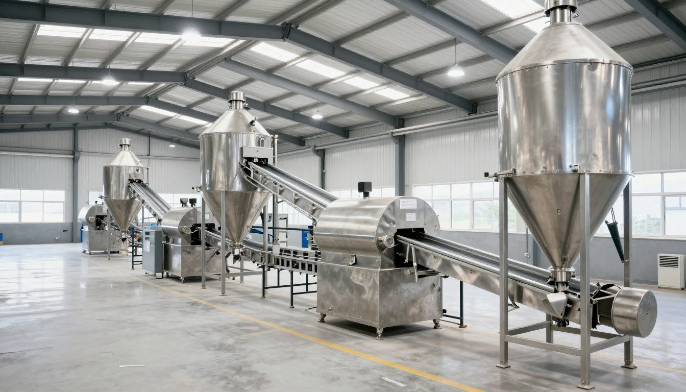 Modern feed machine production facility in Nigeria showing pellet manufacturing equipment