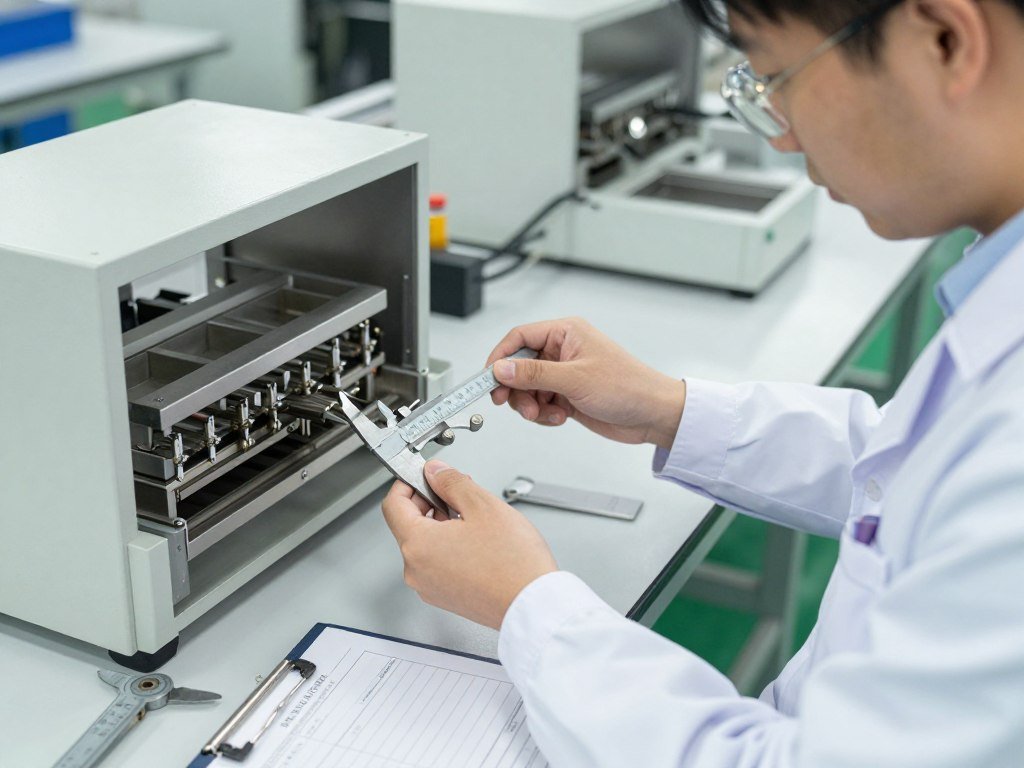 Quality control inspection of feed pellet machine components and parts Quality control inspection of feed pellet machine components and parts