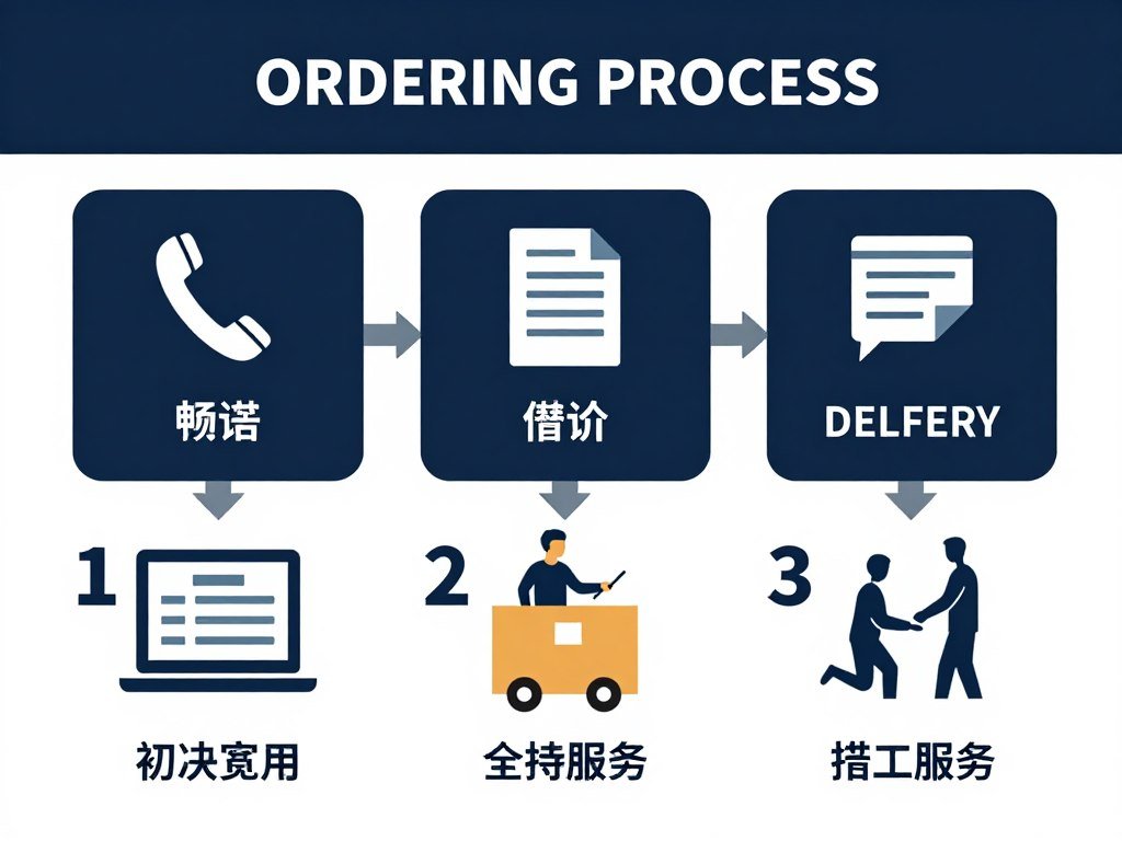 Step-by-step process diagram for ordering feed pellet machines from factory Step-by-step process diagram for ordering feed pellet machines from factory