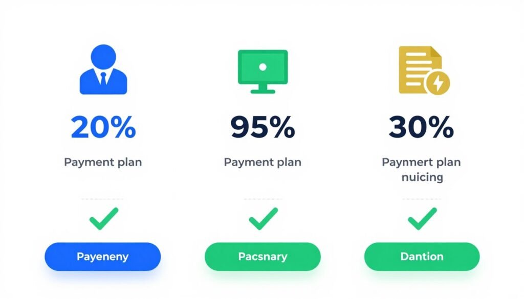 Visual comparison of MAIKONG payment plan options and benefits