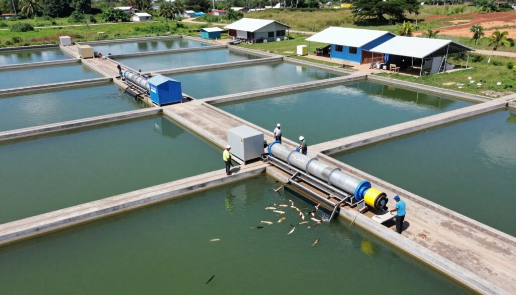 Catfish farm in Rivers State using MAIKONG floating fish feed extruder