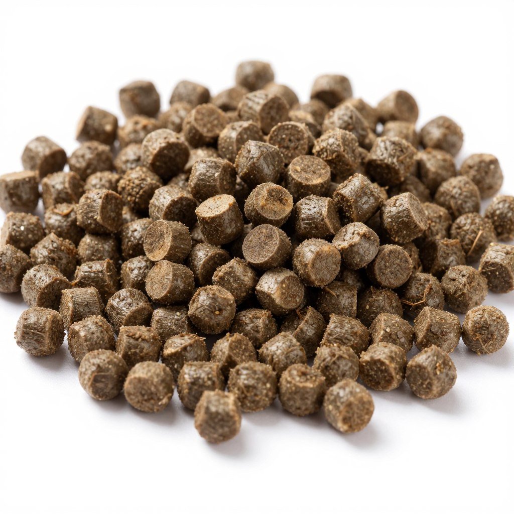 Larger poultry feed pellets for turkeys and ducks