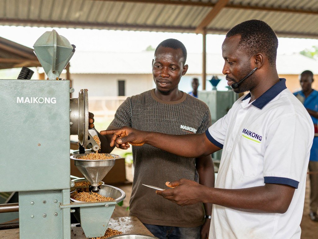 MAIKONG technical support team helping Nigerian farmer MAIKONG technical support team helping Nigerian farmer