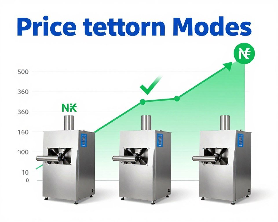 Price comparison chart showing different feed pelletizer machine models and costs Price comparison chart showing different feed pelletizer machine models and costs