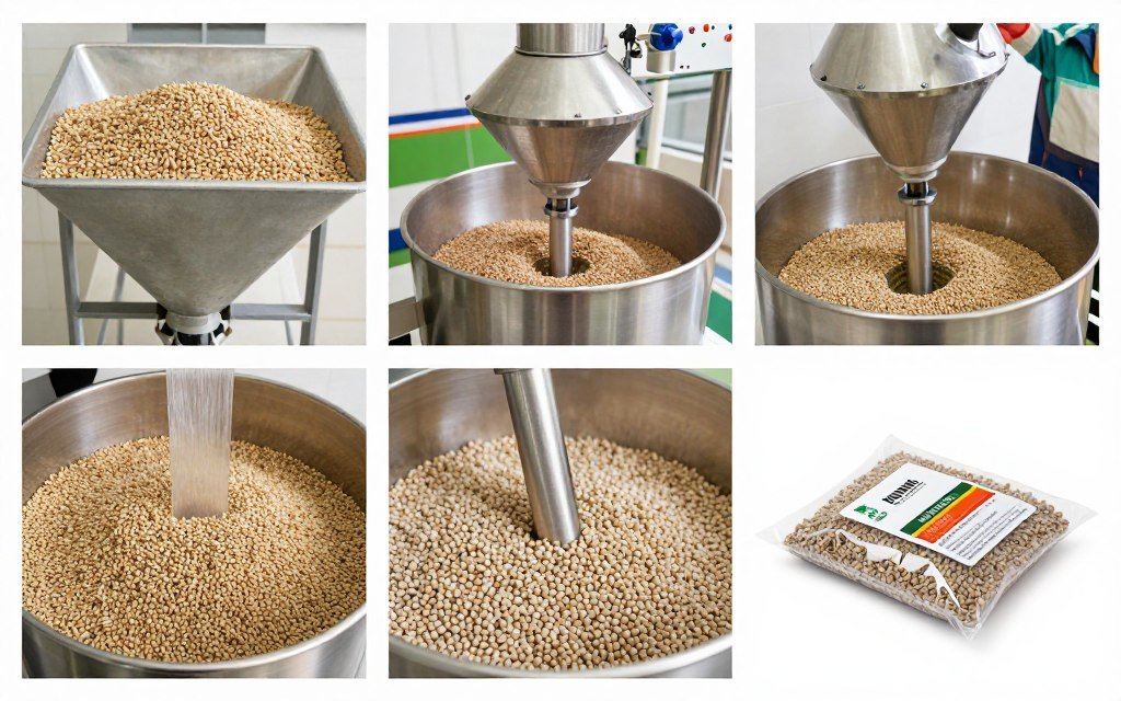 Step-by-step feed pellet production process with MAIKONG machine Step-by-step feed pellet production process with MAIKONG machine