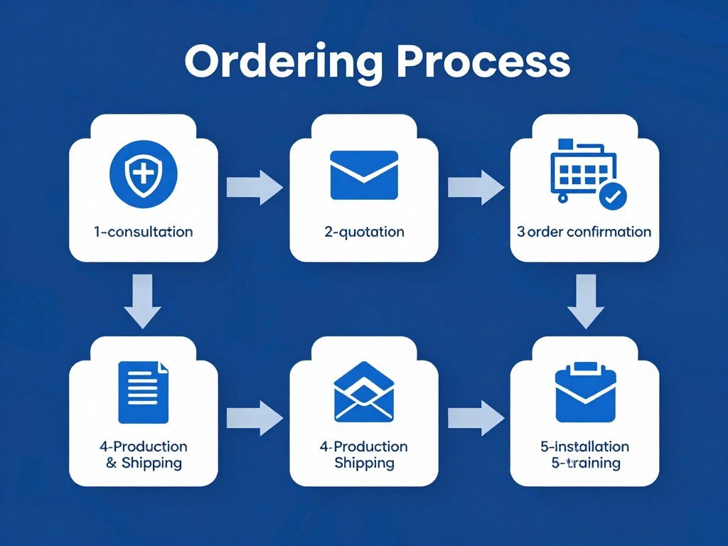 Step-by-step ordering process infographic