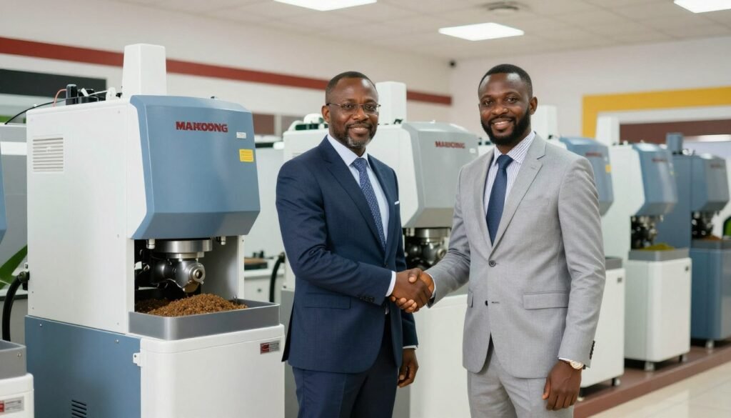 Successful MAIKONG distributor with feed machine inventory Successful MAIKONG distributor with feed machine inventory