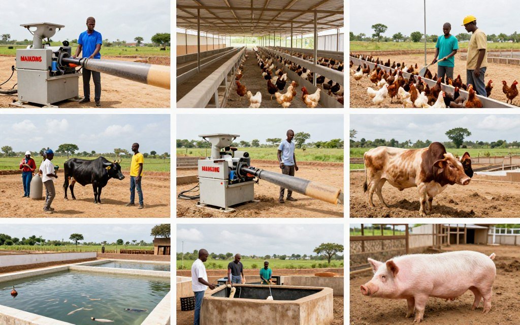 Various Nigerian farms successfully using MAIKONG feed pellet machines