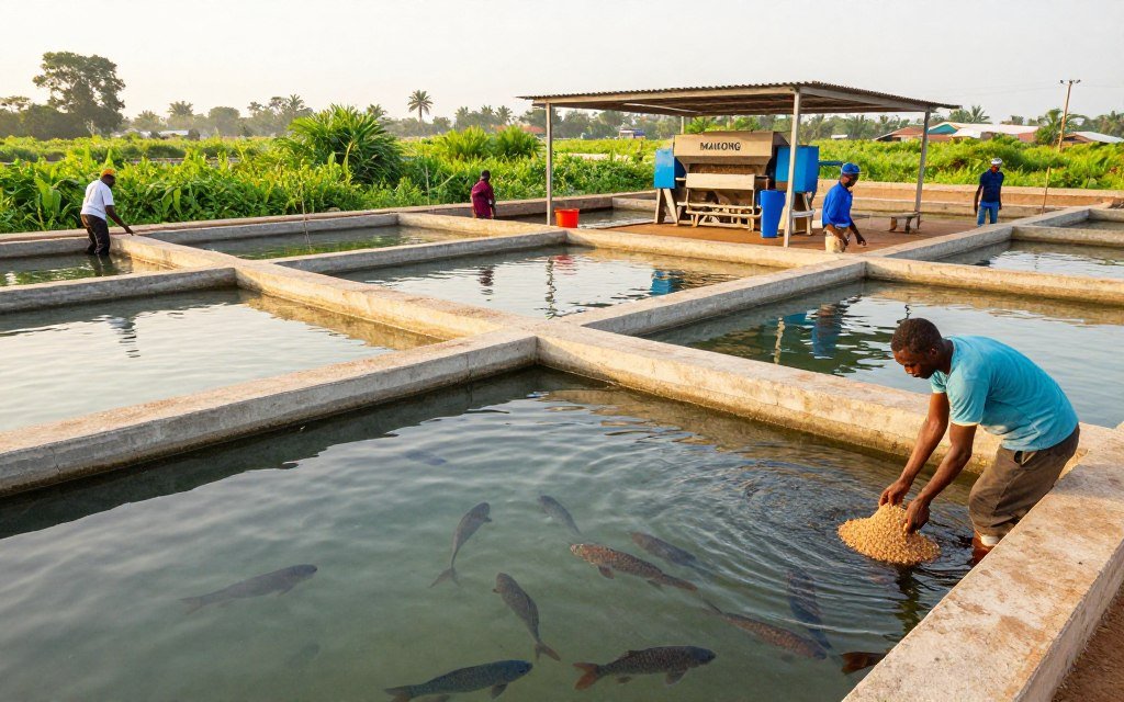 Successful Nigerian fish farm using MAIKONG equipment Successful Nigerian fish farm using MAIKONG equipment